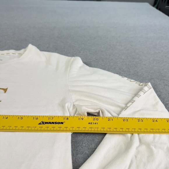 Nike NYC Logo Long Sleeve Tee White M Perfect for Workwear Painter Shirt (FLAWS) - Picture 7 of 10